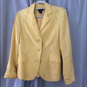 Russell Kemp yellow jacket.Linen and Rayon. Lined. Minimal wear.